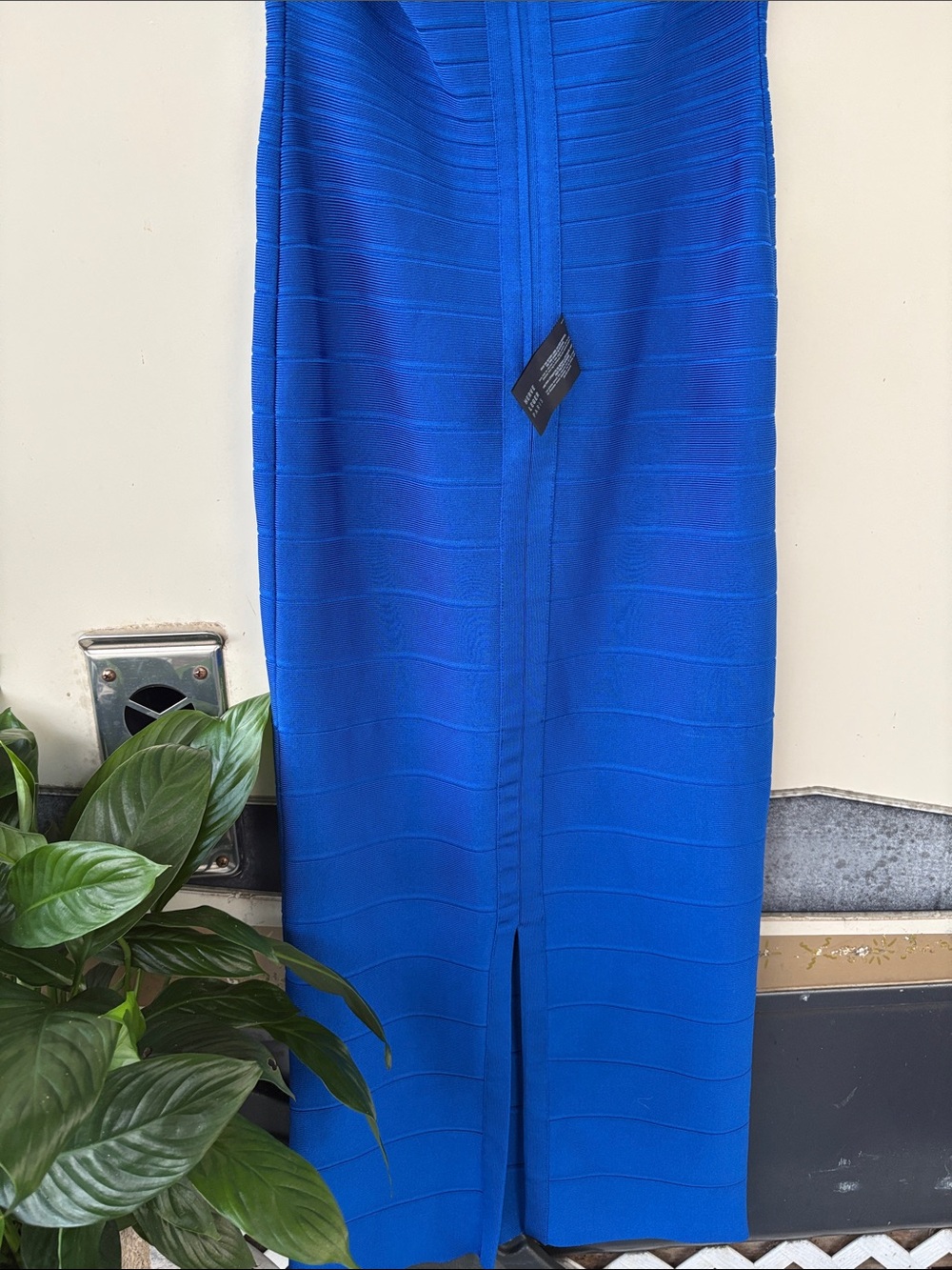 Herve Leger Cobalt Blue Bandage Maxi Dress - Picture 7 of 10